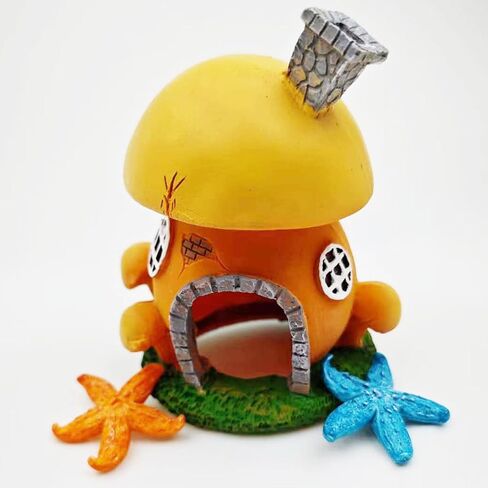 Aquarium Decoration Mini Hut Hiding Cave Environmentally Friendly Natural Resin Material for Aquatic Pets Breeding Playing and Resting Fish Tank Accessories (Conch Style 2) in Saudi Arabia