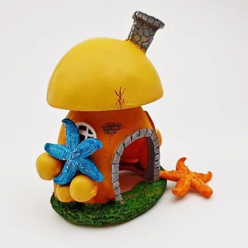 Aquarium Decoration Mini Hut Hiding Cave Environmentally Friendly Natural Resin Material for Aquatic Pets Breeding Playing and Resting Fish Tank Accessories (Conch Style 2) in Saudi Arabia