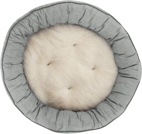 AMERICAN KENNEL CLUB 31-Inch Deluxe Plaid Round Bolster Dog Bed in Saudi Arabia