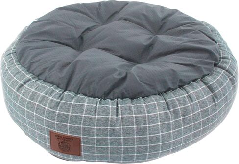 AMERICAN KENNEL CLUB 31-Inch Deluxe Plaid Round Bolster Dog Bed in Saudi Arabia