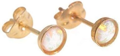 Opal Earrings - 4mm Stud Earrings - Minimalist Stud Fashion Earrings for Women in Saudi Arabia