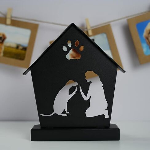 Cat and Dog Friendship Tealight Candle Holder,Pet Lovers Gifts for Women,Unique Gift Idea for Her/Him,Pet Memorial Candle Holder,with 3 Paper Photo Frame 5x4,Pet Paw Print Keychain in Saudi Arabia