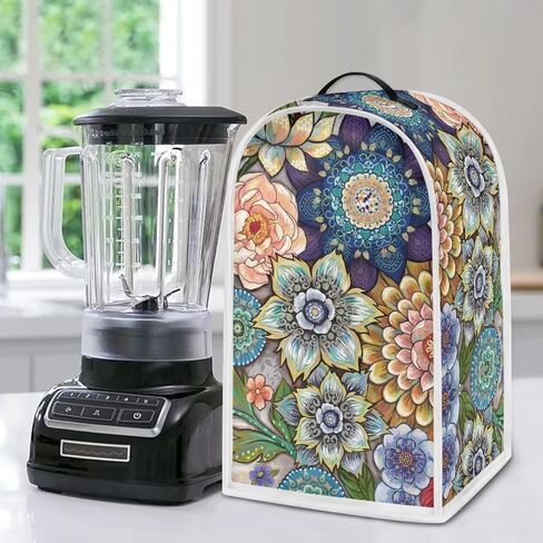 Vintage Mandala Blender Covers for Kitchen, Food Processor Cover with Durable Hanlde, Dust Covers for Kitchen Appliances Stand Mixer or Coffee Maker Appliance Cover in Kuwait