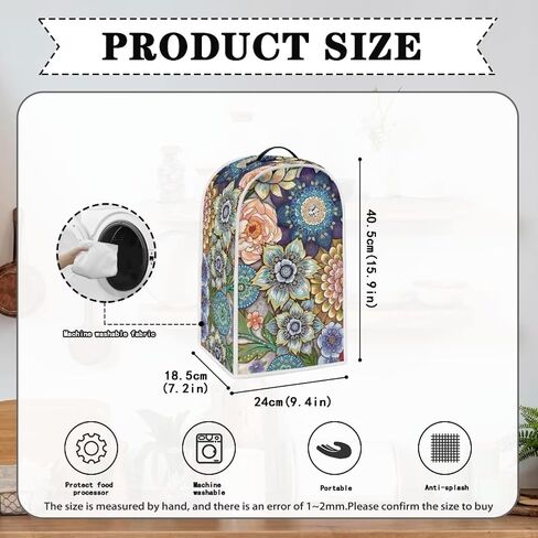 Vintage Mandala Blender Covers for Kitchen, Food Processor Cover with Durable Hanlde, Dust Covers for Kitchen Appliances Stand Mixer or Coffee Maker Appliance Cover in Kuwait