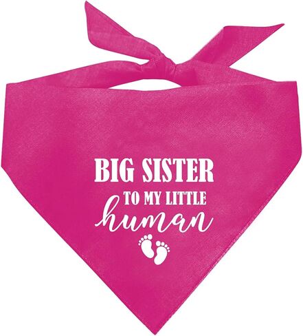 Big Sister Dog Bandana, Pink Dog Bandana, Big Sister Bandana for Dog, Gender Reveal Dog Bandana, Baby Announcement Dog Bandana, Dog Bandana for Small Medium Large Dogs, Dog Triangle Scarf (D4) in Saudi Arabia