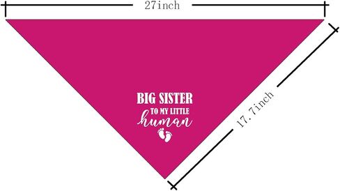 Big Sister Dog Bandana, Pink Dog Bandana, Big Sister Bandana for Dog, Gender Reveal Dog Bandana, Baby Announcement Dog Bandana, Dog Bandana for Small Medium Large Dogs, Dog Triangle Scarf (D4) in Saudi Arabia