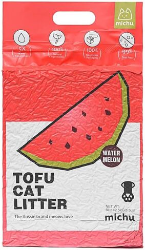 Michu Cat Litter Tofu Cat Litter Best Cat Litter Natural Clumping Tofu Cat Litter 5.5lb/88oz 5 Scents (Greentea, 3 Pack) in Saudi Arabia