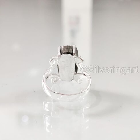 Natural Pyrite Ring, Rough Pyrite Gemstone Ring, Money Catching Power, Hippie Wire Ring, 925 Sterling Silver, Womens Ring, Christmas, Thanksgiving, Statement Jewelry, Rough Gemstone Jewelry (10) in Saudi Arabia
