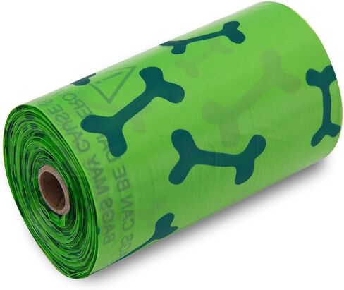 Best Pet Supplies Dog Poop Bags, Rip-Resistant and Doggie Waste Bag Refills With d2w Controlled-Life Plastic Technology - Pack of 150, Green Bone (Scented) (GB-150B) in Saudi Arabia