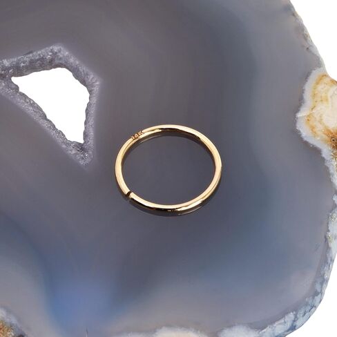 مجوهرات ثقب الجسم من الذهب الأصفر الخالص عيار 14 قيراط 20 جرام بحلقة الأنف (قطر 10 مم 25/64 بوصة) in Kuwait