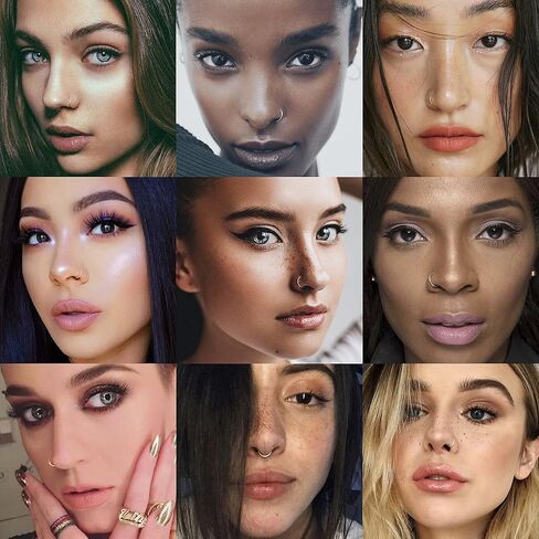 مجوهرات ثقب الجسم من الذهب الأصفر الخالص عيار 14 قيراط 20 جرام بحلقة الأنف (قطر 10 مم 25/64 بوصة) in Kuwait