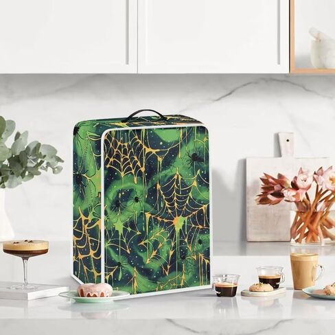 Coffee Tee Design Coffee Maker Cover Dust Proof Appliance Cover, Machine Washable Polyester Stand Mixer Cover with Durable Handle Waterproof Fits Blender/Toaster/Air Fryer in Kuwait