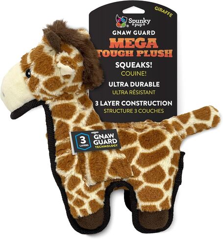 Spunky pup Tough Plush Toys for Aggressive Chewers - Durable, Triple-Layered Dog Chew Toys with Squeaker - Ideal for Medium to Large Dogs- Elephant in Saudi Arabia