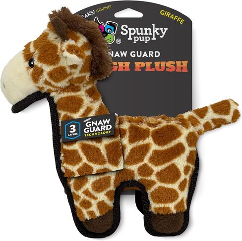 Spunky pup Tough Plush Toys for Aggressive Chewers - Durable, Triple-Layered Dog Chew Toys with Squeaker - Ideal for Medium to Large Dogs- Elephant in Saudi Arabia