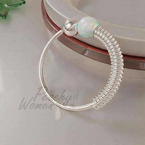 Cartilage Ring Piercing White Opal - 20 Gauge Helix Hoop For Women Men - Hypoallergenic Edgy Ear Ring 925 Silver Handmade Jewelry in Saudi Arabia
