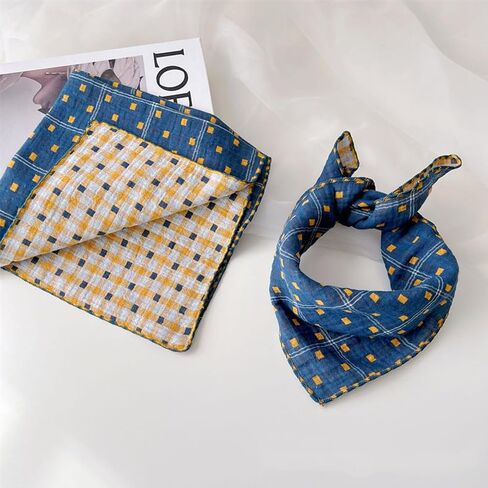 Dog Bandanas for Small Medium Dogs, Dual-Sided Use Bandanas for Pets, Adjustable Durable for Puppy (Blue & Yellow) in Saudi Arabia