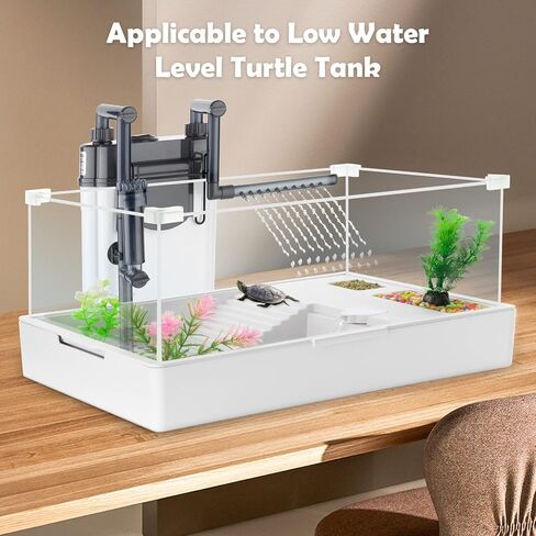 فلتر حوض السمك Geegoods مع دش المطر وتصميم منقار البط، فلتر خزان الأسماك الصغير، فلتر حوض السمك المعلق، ترشيح متعدد الطبقات وتدفق مياه قابل للتعديل، 85GPH (300L/H) لخزان الأسماك 20-30 جالون in Kuwait