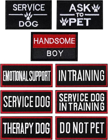 9 Pieces Removable Tactical Service Dog Vest Patches Do Not Pet in Training Dog Patches and Emotional Support Dog Vest Patches Dog Embroidered Patch for Service Dogs Harness Vest Clothes in Saudi Arabia