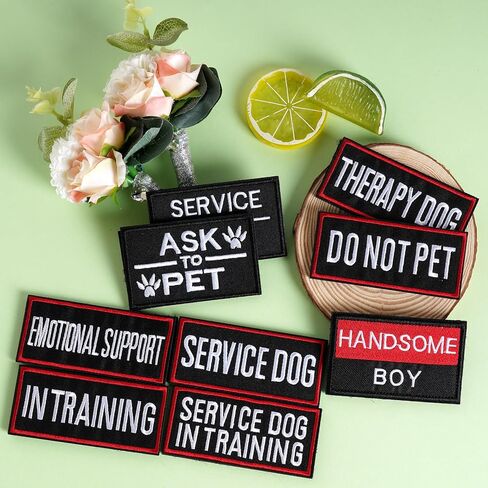 9 Pieces Removable Tactical Service Dog Vest Patches Do Not Pet in Training Dog Patches and Emotional Support Dog Vest Patches Dog Embroidered Patch for Service Dogs Harness Vest Clothes in Saudi Arabia