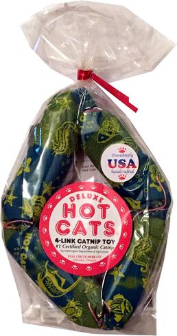 Deluxe Hot Cats Four Link Catnip Sausage Variety Design 17" - Filled with Organic Catnip in Saudi Arabia