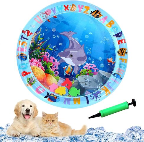 بساط اللعب بمستشعر الماء من يومسور، بساط اللعب بمستشعر الماء السميك للقطط والكلاب، بساط لعب الماء الحسي السميك للقطط مع الأسماك للعب الحيوانات الأليفة، وسادة مستشعر الماء للقطط والكلاب مع لعبة in Kuwait
