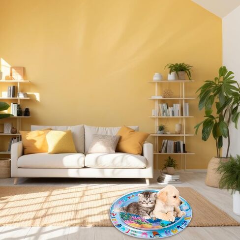 بساط اللعب بمستشعر الماء من يومسور، بساط اللعب بمستشعر الماء السميك للقطط والكلاب، بساط لعب الماء الحسي السميك للقطط مع الأسماك للعب الحيوانات الأليفة، وسادة مستشعر الماء للقطط والكلاب مع لعبة in Kuwait