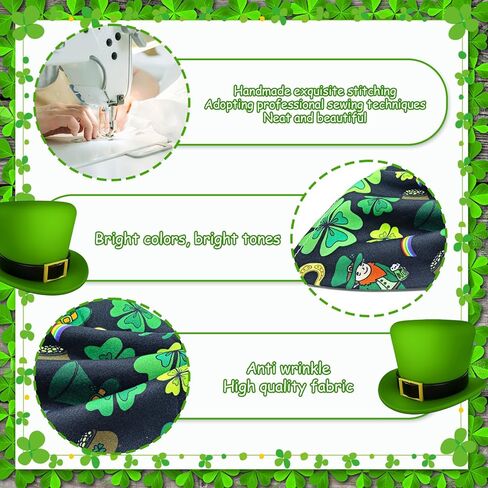 عيد القديس باتريك الكلب عصابات، 1PCS المثلث الأخضر وشاح الحيوانات الأليفة عكسها للبنين والبنات قابل للغسل قابل للتعديل عطلة الكلب شامروك باندانا سانت باتريك منديل للكلاب المتوسطة والصغيرة القطط ديكور الحزب in Kuwait