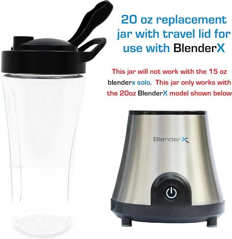 BlenderX Replacement/Spare ToGo Cup with Travel Lid 20oz (CUP ONLY) WILL NOT WORK WITH 15OZ blenderx solo MODEL in Saudi Arabia