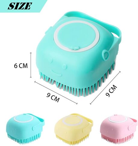 Dog Bath Brush Silicone Rubber Dog Grooming Brush Silicone Puppy Cat Grooming Cleaning for Short Long Haired Dogs and Cats Washing (Blue) in Saudi Arabia