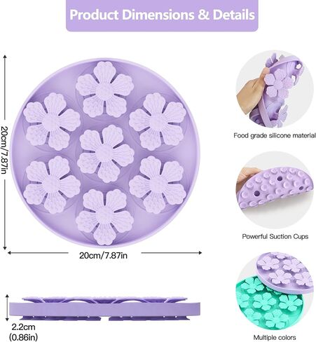 TUCANA 2PCS لعق حصيرة للكلاب والقطط، وسادة تغذية بطيئة مستقرة مع أكواب الشفط، لعق حصيرة العلاج، وتخفيف القلق، وبناء عادة الأكل الصحي الجيد (حزمة من 2) in Kuwait