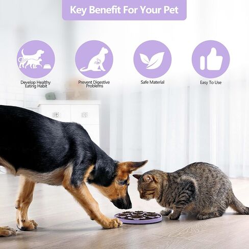 TUCANA 2PCS لعق حصيرة للكلاب والقطط، وسادة تغذية بطيئة مستقرة مع أكواب الشفط، لعق حصيرة العلاج، وتخفيف القلق، وبناء عادة الأكل الصحي الجيد (حزمة من 2) in Kuwait