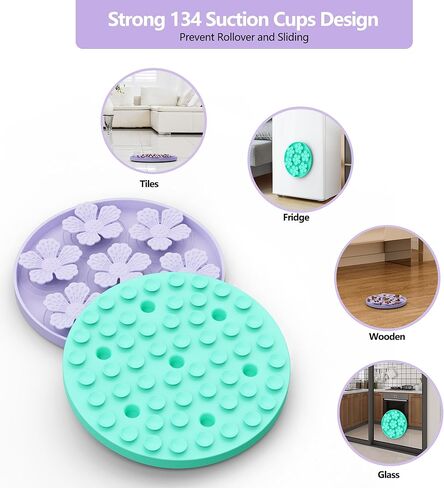 TUCANA 2PCS لعق حصيرة للكلاب والقطط، وسادة تغذية بطيئة مستقرة مع أكواب الشفط، لعق حصيرة العلاج، وتخفيف القلق، وبناء عادة الأكل الصحي الجيد (حزمة من 2) in Kuwait