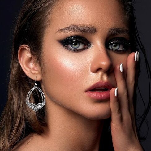 Silver Owl Drop Dangle Earrings for Women Trendy Unique Animal Earrings for Gift Weird Earrings for Cosplay in Saudi Arabia