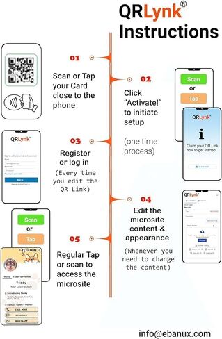 بطاقة تعريف الحيوانات الأليفة مع NFC، انقر أو قم بمسح رمز الاستجابة السريعة، رابط مباشر إلى ملف تعريف الحيوانات الأليفة المخصص، علامات الكلاب والقطط، معرف الحيوانات الأليفة الذكي خفيف الوزن ومقاوم للماء (أبيض) in Kuwait