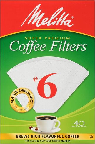 MELITTA INC Cone Coffee Filter # 6, 40 CT in Saudi Arabia