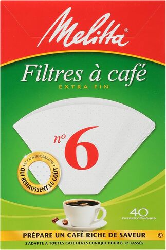 MELITTA INC Cone Coffee Filter # 6, 40 CT in Saudi Arabia