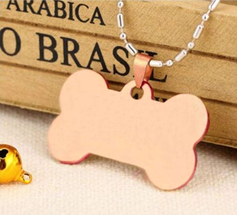 Personalized Pet ID Tags, Solid Brass Dog Tags and Cat Tags,Black Pet Tags for Engraved(Gold) in Saudi Arabia