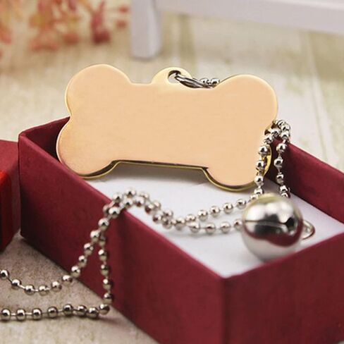 Personalized Pet ID Tags, Solid Brass Dog Tags and Cat Tags,Black Pet Tags for Engraved(Gold) in Saudi Arabia