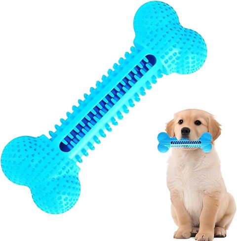 Teething Buddy: Dental Dog Chew Bone Toy for Puppies. (Blue) in Saudi Arabia