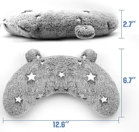 Dog Pillows, Cats Pillow Anxiety Relief Pillows for Dogs and Cats, U-Shape Pillow for Improving Pet Sleeping, Half-Count Soft Cat Pillow, Machine Washable (Grey) in Saudi Arabia