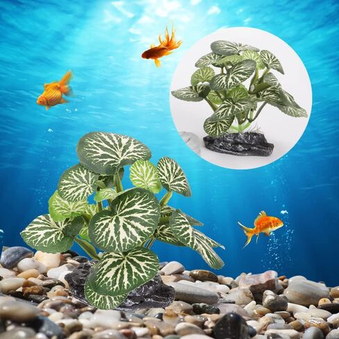 ZORZA مجموعة واحدة من تمثال بوذا لتزيين خزان الأسماك قطعة واحدة + مناظر طبيعية لحوض السمك مقلدة نباتات خضراء مائية قطعتين لتزيين حوض السمك وديكور إكسسوارات المنزل الاصطناعية in Kuwait