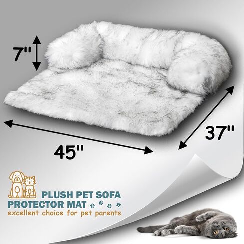 Pet Mat Large Luxury Fur Calming Dog Bed, Couch Bed, Dogs Landing Furniture Protector in Saudi Arabia