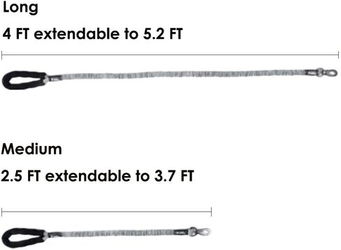 Strong Bungee Elastic Dog Leash with Comfortable Padded Handle Zinc Alloy Hardware Heavy Duty Shock Absorbing Training Leash for Large & Strong Dogs in Kuwait