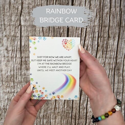 Pet Memorial Gifts: Pet Memorial Picture Frame Collar Display, Pet Sympathy Card, Rainbow Bridge Bracelet - Pet Memorial Frame Pet Memorial Gift for Dogs or Cats Memorial Picture Frame (String Art) in Saudi Arabia