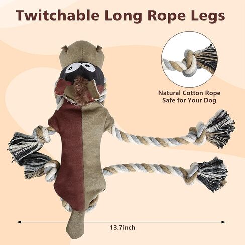 Squeaky Dog Toys, Plush Dog Toy, Large Dog Toys, Squeaky and Crinkle Chew Toy for Small, Medium, Large Dogs, yellow in Saudi Arabia