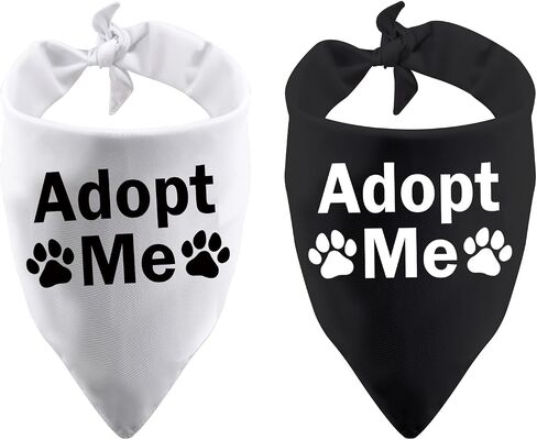 Funny Dog Bandana Dog Scarf Adopt Me Triangle Printed Bibs Pet Scarf for Pet Birthday Gift (Adopt Me) in Saudi Arabia