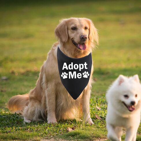 Funny Dog Bandana Dog Scarf Adopt Me Triangle Printed Bibs Pet Scarf for Pet Birthday Gift (Adopt Me) in Saudi Arabia