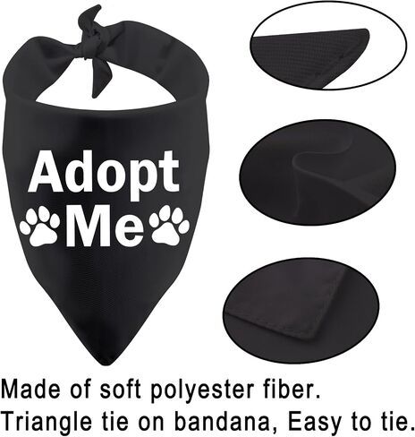 Funny Dog Bandana Dog Scarf Adopt Me Triangle Printed Bibs Pet Scarf for Pet Birthday Gift (Adopt Me) in Saudi Arabia