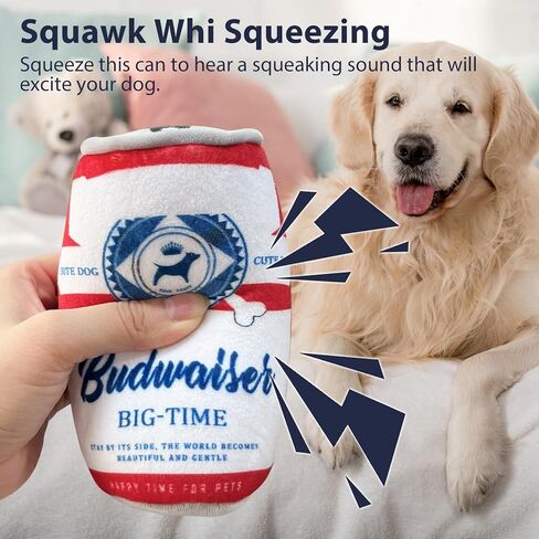 ألعاب التسنين التفاعلية الممتعة للكلاب، على شكل بيرة معلبة، قيمة رائعة للكلاب الصغيرة والمتوسطة والكبيرة التي تلعب بمجموعتين in Kuwait