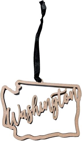 Washington Christmas Ornament State Ornament Rustic Ornament Wood Ornament Country Christmas in Kuwait